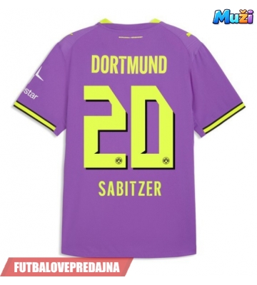 Lacne Muži Futbalové dres Borussia Dortmund Marcel Sabitzer #20 2026-27 Krátky Rukáv - Tretina